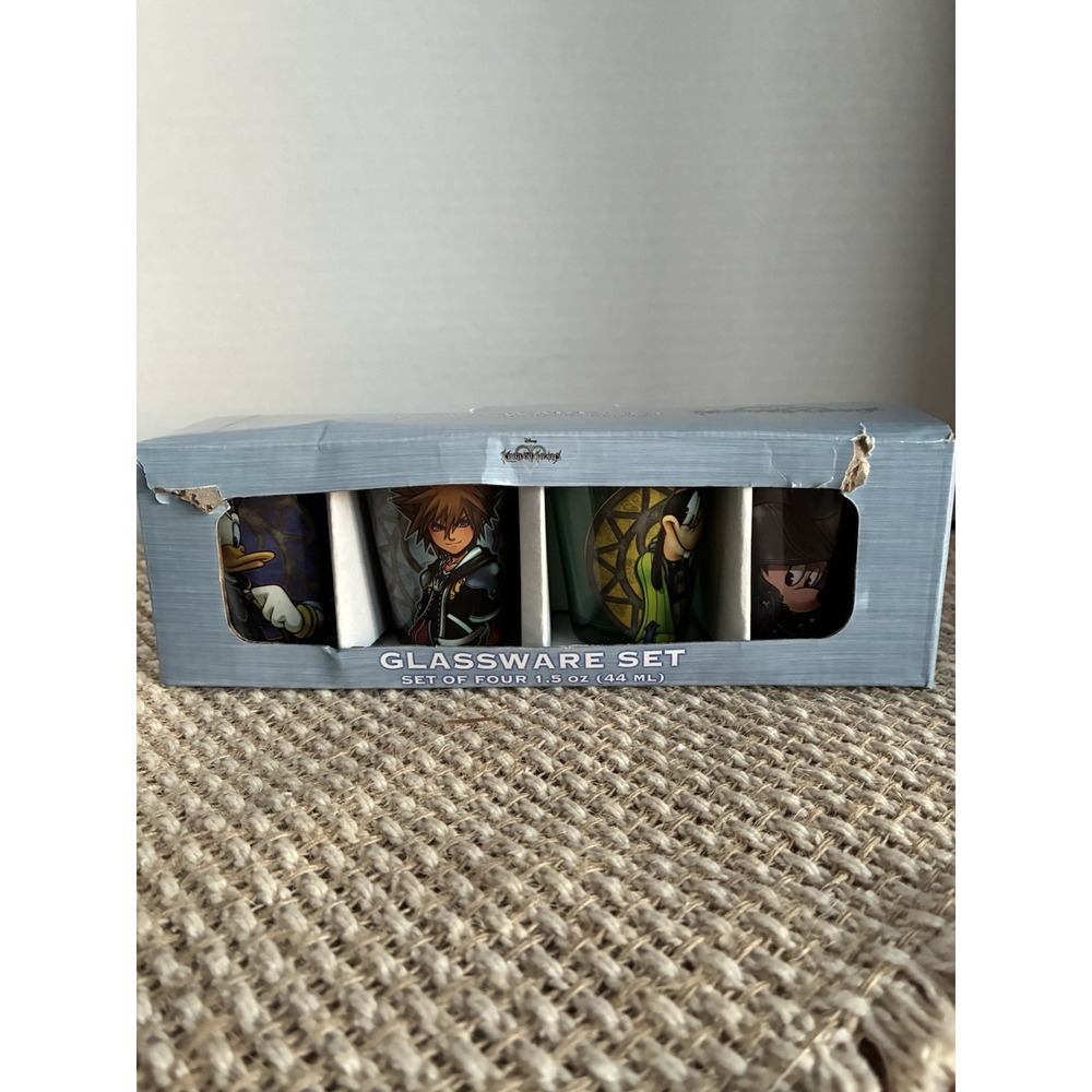 Kingdom Hearts Shot Glasses Set Of 4, Mickey, Donald, Goofy, Sora
